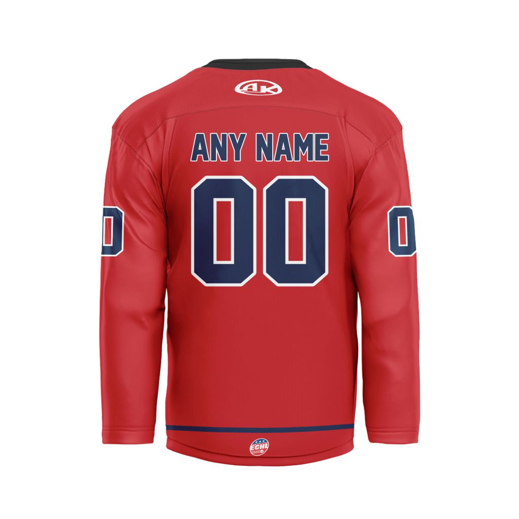 ECHL-South-Carolina-Stingrays-Personalized-Red-V-shaped-Hockey-Jersey-1