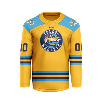 ECHL Toledo Walleye Personalized Gold V-shaped Hockey Jersey