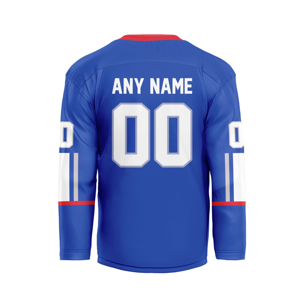 ECHL-Trois-Rivieres-Lions-Personalized-Blue-V-shaped-Hockey-Jersey-1