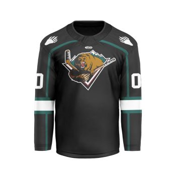 ECHL Utah Grizzlies Personalized Home V-shaped Hockey Jersey