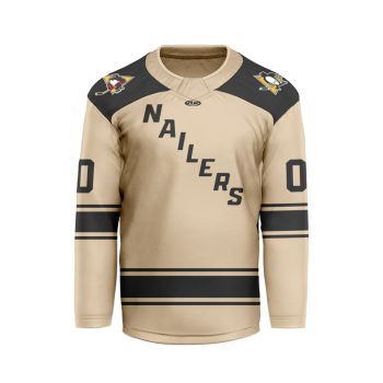 ECHL Wheeling Nailers Personalized Alternate V-shaped Hockey Jersey