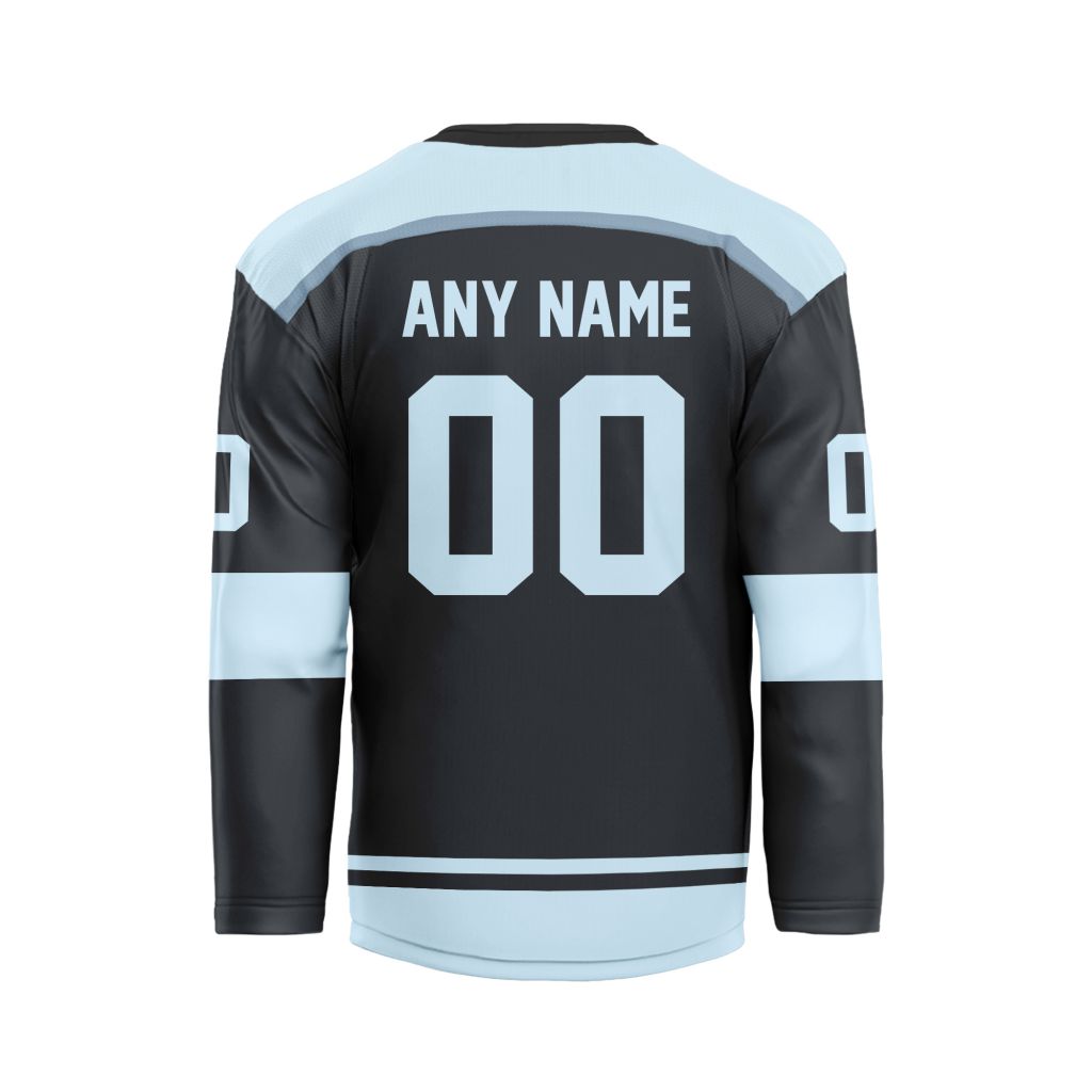ECHL-Wichita-Thunder-Personalized-Gray-V-shaped-Hockey-Jersey-1