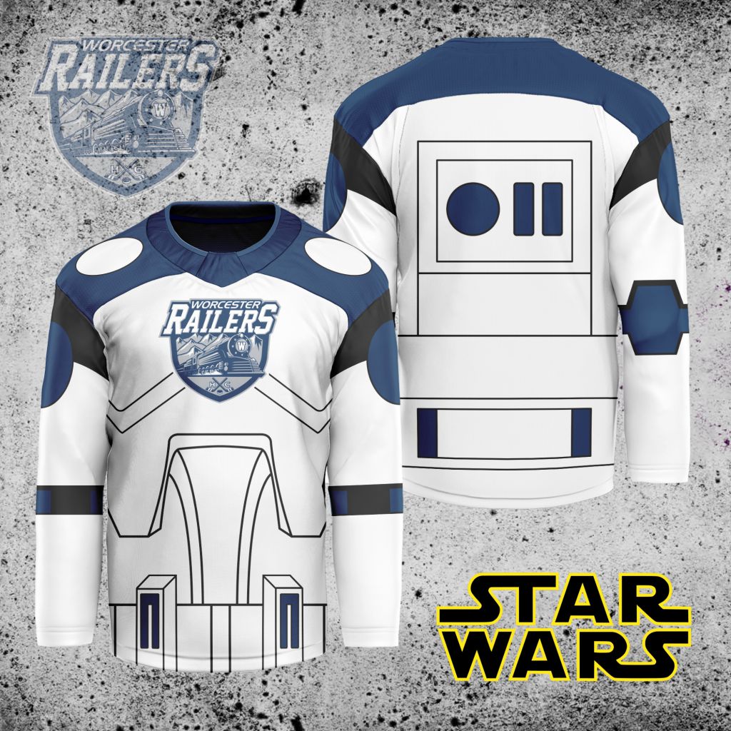 ECHL-Worcester-Railers-X-Star-Wars-Hockey-Jersey ECHL Worcester Railers X Star Wars Hockey Jersey