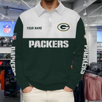 Green Bay Packers Collar Sweatshirt Custom Name Gift For Fan