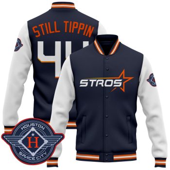 Houston Astros 2025 City Connect Baseball Jacket Varsity Jacket - Navy Still Tippin