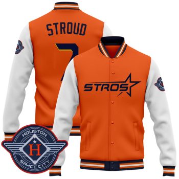 Houston Astros 2025 City Connect Baseball Jacket Varsity Jacket - Orange CJ Stroud