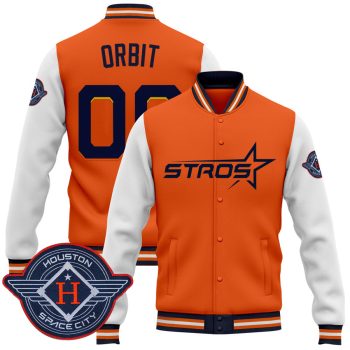 Houston Astros 2025 City Connect Baseball Jacket Varsity Jacket - Orange Orbit