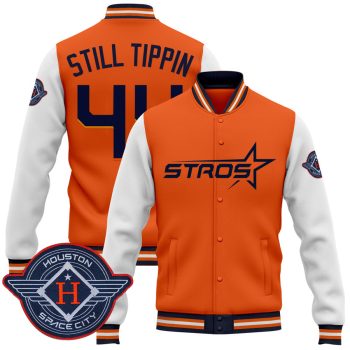 Houston Astros 2025 City Connect Baseball Jacket Varsity Jacket - Orange Still Tippin