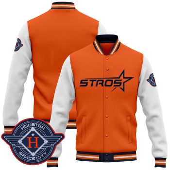 Houston Astros 2025 City Connect Baseball Jacket Varsity Jacket - Orange Team