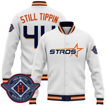 Houston Astros 2025 City Connect Baseball Jacket Varsity Jacket - White Still Tippin