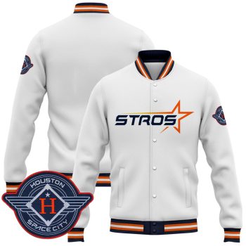 Houston Astros 2025 City Connect Baseball Jacket Varsity Jacket - White Team