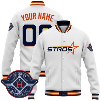 Houston Astros 2025 City Connect Custom Baseball Jacket Varsity Jacket - White