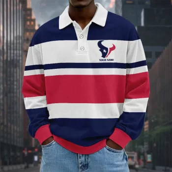 Houston Texans NFL Collar Sweatshirt Custom Name Gift For Fan