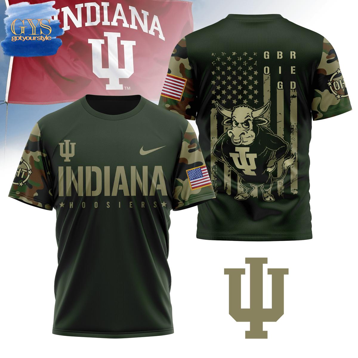 Indiana Hoosiers Go Big Red Camo TShirt Indiana Hoosiers Go Big Red Camo Unisex Performance T-Shirt
