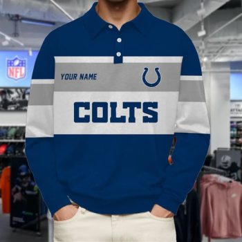 Indianapolis Colts Collar Sweatshirt Custom Name Gift For Fan