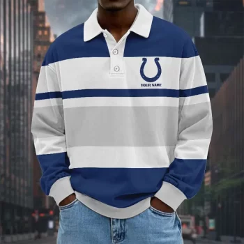 Indianapolis Colts NFL Collar Sweatshirt Custom Name Gift For Fan