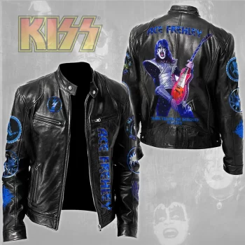KISS x Ace Frehley Motorcycle Leather Jacket