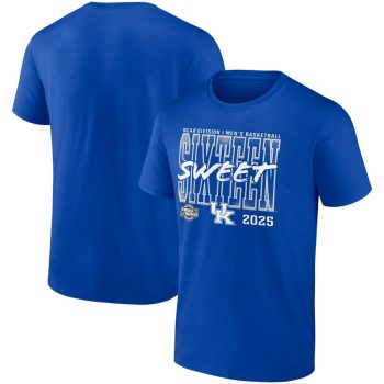 Kentucky Wildcats 2025 NCAA Men's Basketball Tournament March Madness Sweet 16 T-Shirt - Royal
