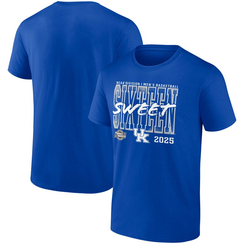 Kentucky-Wildcats-2025-NCAA-Mens-Basketball-Tournament-March-Madness-Sweet-16-T-Shirt-Royal Kentucky Wildcats 2025 NCAA Men's Basketball Tournament March Madness Sweet 16 T-Shirt - Royal
