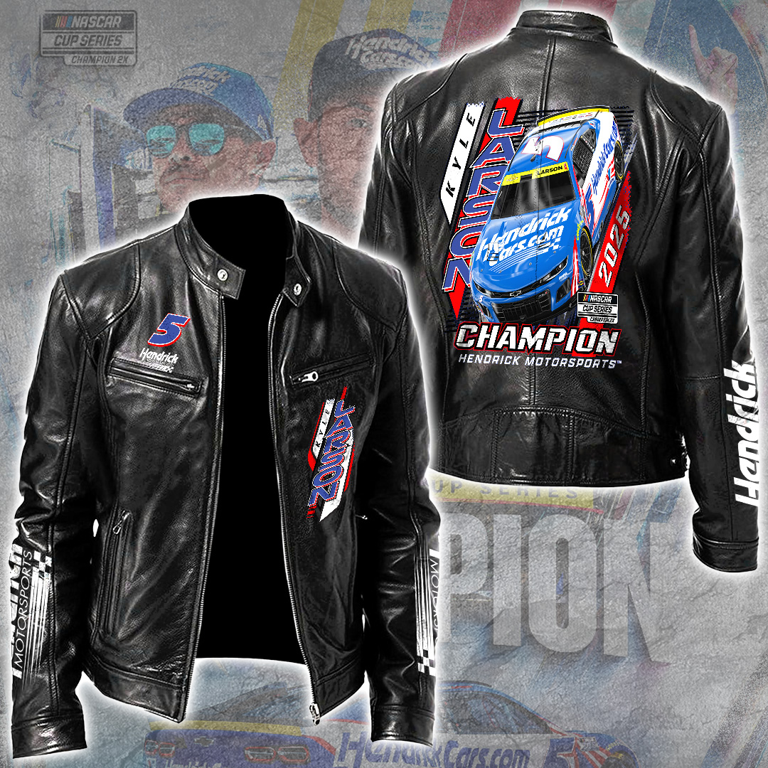Kyle-Larson-2025-NASCAR-Cup-Series-Champion-Motorcycle-Leather-Jacket Kyle Larson 2025 NASCAR Cup Series Champion Motorcycle Leather Jacket