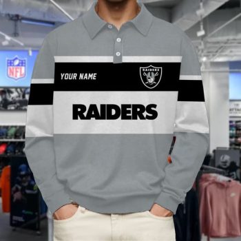 Las Vegas Raiders Collar Sweatshirt Custom Name Gift For Fan