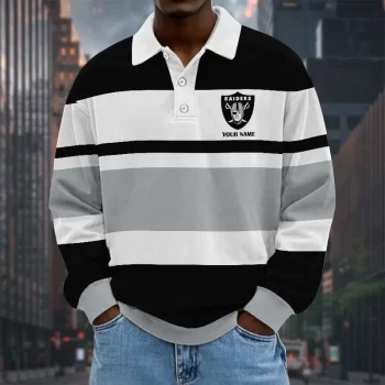 Las Vegas Raiders NFL Collar Sweatshirt Custom Name Gift For Fan