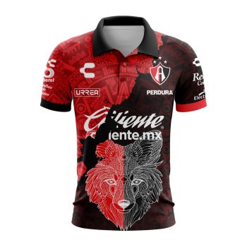 Liga MX Atlas F.C 2023 - 2024 Home Aztec Polo Shirt