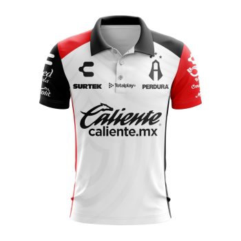 Liga MX Atlas F.C Personalized Name And Number White Polo Shirt