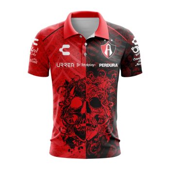 Liga MX Atlas F.C Special 2024 Home Dia De Muertos Design Polo Shirt