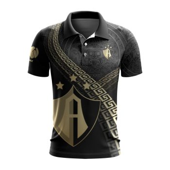 Liga MX Atlas F.C Special Black And Gold Design Polo Shirt