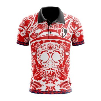 Liga MX Atlas F.C Special Dia De Muertos Design Polo Shirt