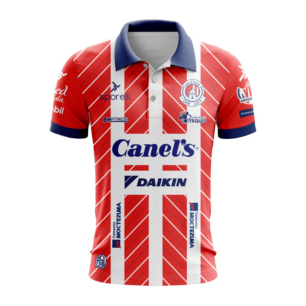 Liga-MX-Atletico-San-Luis-Personalized-2024-2025-Home-Polo-Shirt Liga MX Atletico San Luis Personalized 2024-2025 Home Polo Shirt