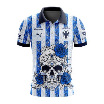 Liga MX C.F. Monterrey 2023 2024 Home Dia De Muertos Design Polo Shirt