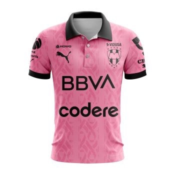 Liga MX C.F. Monterrey Special Home In Pink Kits Design Polo Shirt