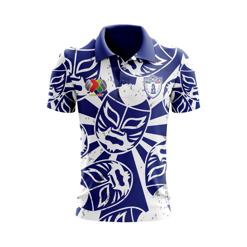 Liga-MX-C.F.-Pachuca-Special-Lucha-Libre-Design-Polo-Shirt Liga MX C.F. Pachuca Special Lucha Libre Design Polo Shirt