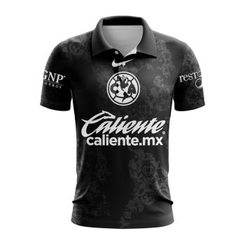 Liga MX Club America Personalized 2024-2025 Black Design Polo Shirt