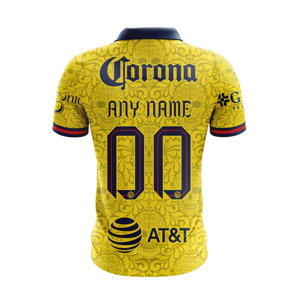 Liga-MX-Club-America-Special-2024-Home-Dia-De-Muertos-Design-Polo-Shirt-1