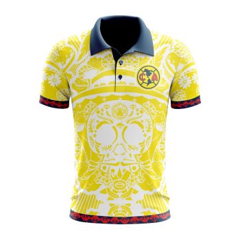 Liga MX Club America Special Dia De Muertos Design Polo Shirt