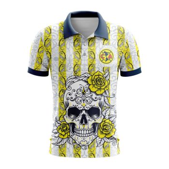 Liga MX Club America Special Dia De Muertos Design Polo Shirt