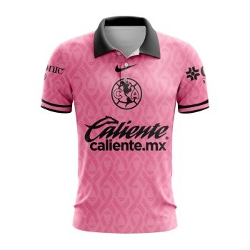 Liga MX Club America Special Home In Pink Kits Design Polo Shirt