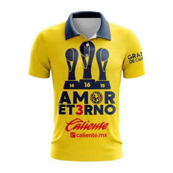 Liga MX Club America Special Tricampeones Design Polo Shirt