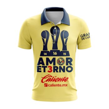 Liga MX Club America Special Tricampeones Design Polo Shirt
