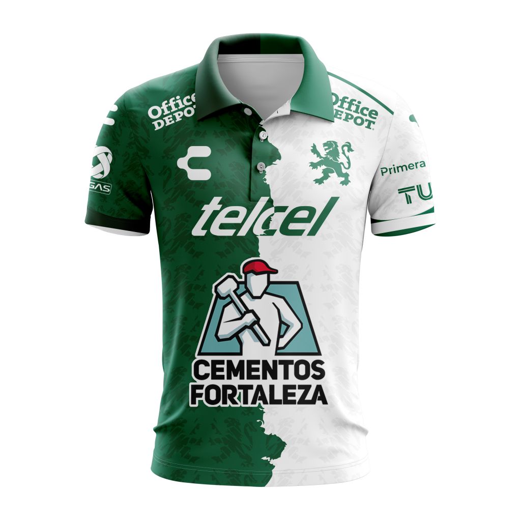 Liga-MX-Club-Leon-Personalized-2024-2025-Home-Mix-Away-Design-Polo-Shirt Liga MX Club Leon Personalized 2024-2025 Home Mix Away Design Polo Shirt