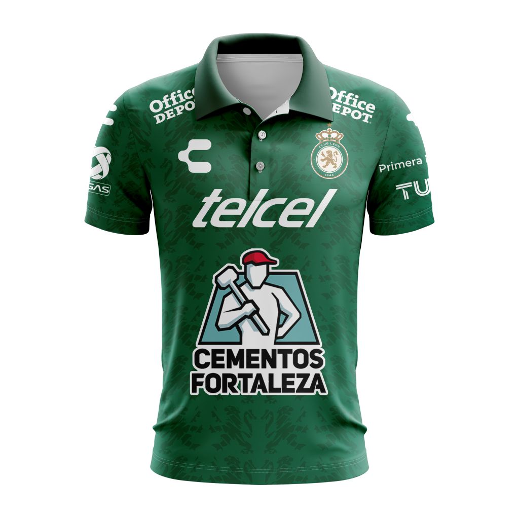 Liga-MX-Club-Leon-Personalized-2024-2025-Home-Polo-Shirt Liga MX Club Leon Personalized 2024-2025 Home Polo Shirt