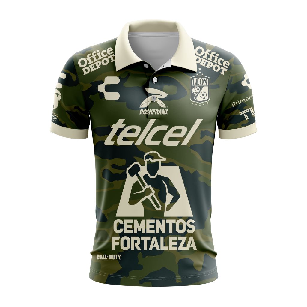Liga-MX-Club-Leon-Personalized-2024-Call-Of-Duty-Polo-Shirt Liga MX Club Leon Personalized 2024 Call Of Duty Polo Shirt