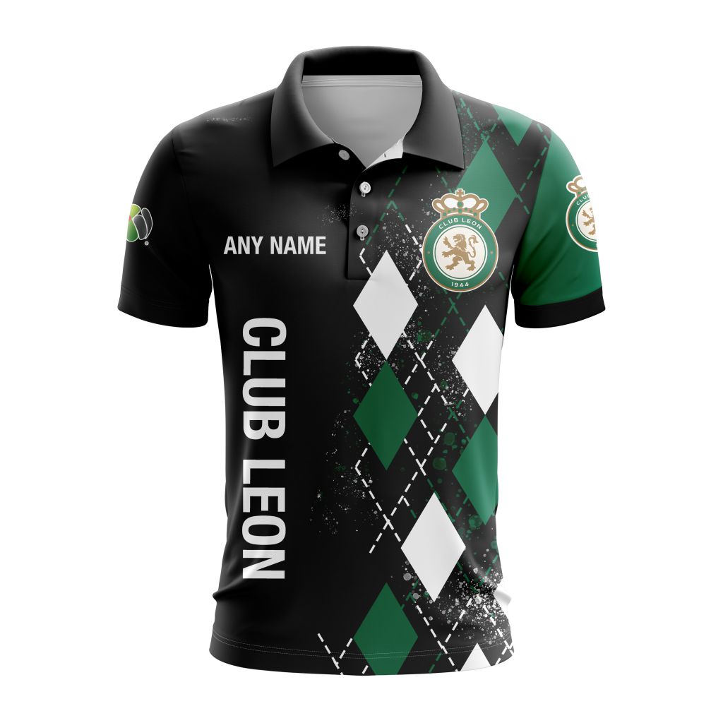 Liga-MX-Club-Leon-Personalized-Name-Polo-Shirt Liga MX Club Leon Personalized Name Polo Shirt