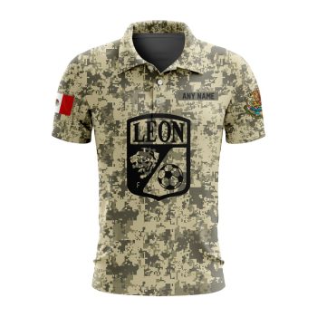 Liga MX Club Leon Special Camo Design Polo Shirt