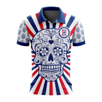Liga MX Cruz Azul Special Dia De Muertos Design Polo Shirt