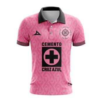 Liga MX Cruz Azul Special Home In Pink Kits Design Polo Shirt