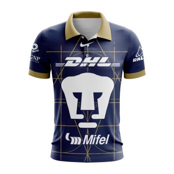 Liga MX Pumas UNAM Personalized 2025 Away Polo Shirt